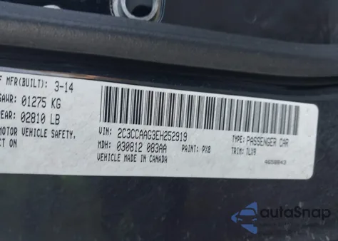 2014 Chrysler 300 z USA, uszkodzony, nr VIN 2C3CCAAG3EH252919